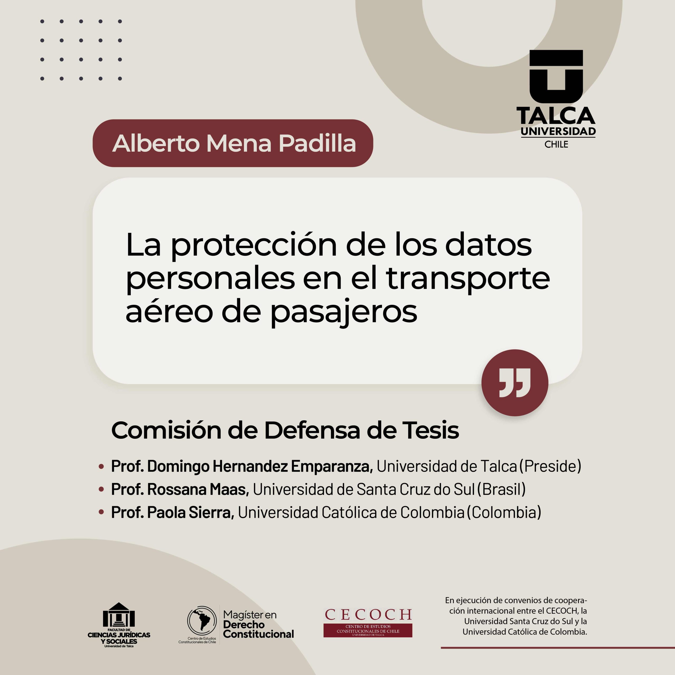 Defensa de Tesis del Magister en Derecho Constitucional